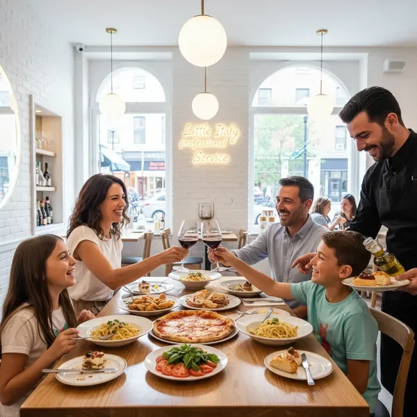 Family dining together