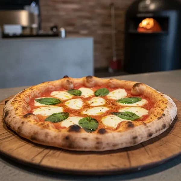 Pizza from wood-fired oven