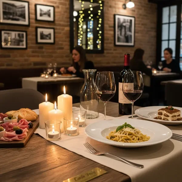 Romantic dinner setting